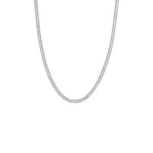 CZ Baguette All Around Tennis Necklace
