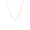 Gold Mini CZ Bezel Jewish Charm Necklace - Adina Eden's Jewels