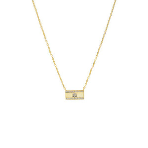 Gold CZ Flag of Israel Pendant Necklace - Adina Eden's Jewels