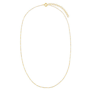 White Enamel Beaded Chain Necklace - Adina Eden's Jewels