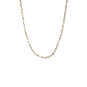 Gold Multi Shape CZ Bezel Tennis Necklace - Adina Eden's Jewels