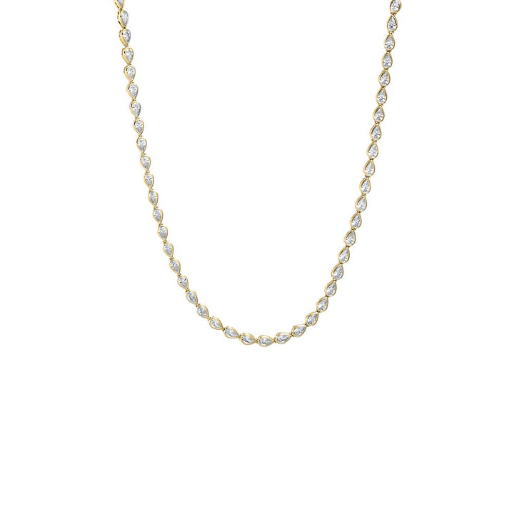 Multi Shape CZ Bezel Tennis Necklace – Adina Eden