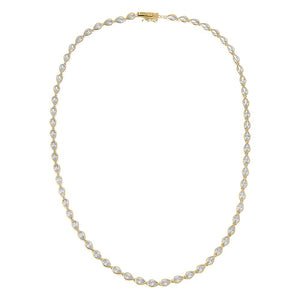 Multi Shape CZ Bezel Tennis Necklace - Adina Eden's Jewels