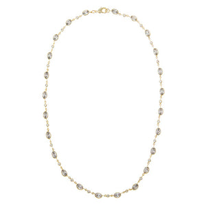 CZ Graduated Multi Bezel Tennis Chain Necklace - Adina Eden's Jewels