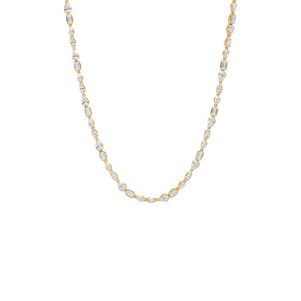 CZ Multishape Tennis Necklace
