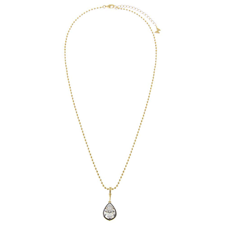 CZ Pear Encased Statement Necklace Charm – Adina Eden