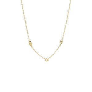 CZ Protection Symbol Charm Necklace