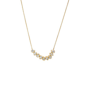 Lab Grown Diamond Pear Station Necklace 14K