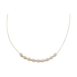 Lab Grown Diamond Marquise Station Choker 14K