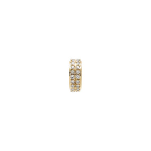 Diamond Double Row Rondelle Charm 14K - Adina Eden's Jewels