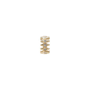 Diamond Bezel Spiked Rondelle Charm 14K - Adina Eden's Jewels