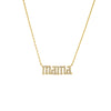 Gold Pave Mama Pendant Necklace - Adina Eden's Jewels