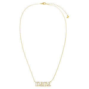 Pave Mama Pendant Necklace - Adina Eden's Jewels