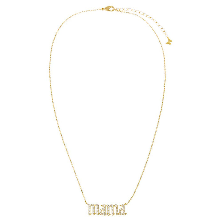 Pave Mama Pendant Necklace - Adina Eden's Jewels