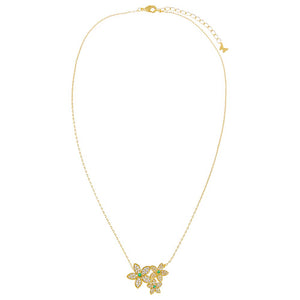 Pave Multi Flower Pendant Necklace - Adina Eden's Jewels
