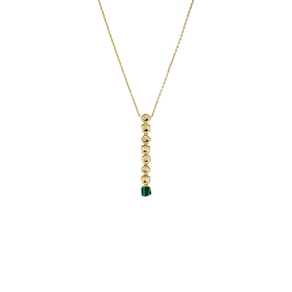 Malachite Solid Multi Shape Colored Drop Necklace - Adina Eden's Jewels