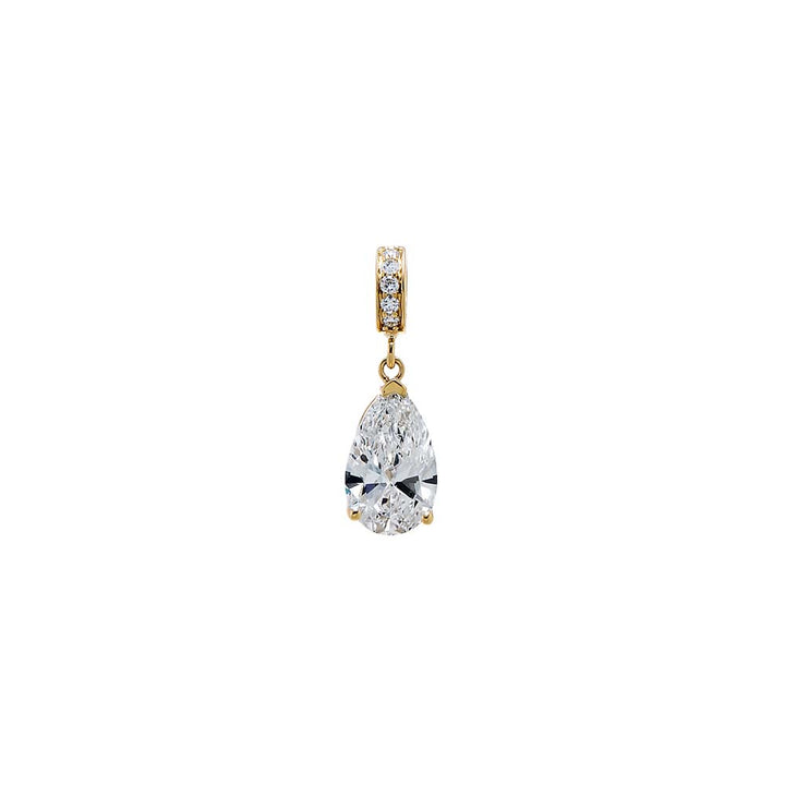 Lab Grown Diamond Pear Drop Charm 14K – Adina Eden