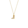Gold Pave CZ Cowboy Boot Pendant Necklace - Adina Eden's Jewels