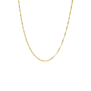 Gold / 14" Baby Twisted Rope Chain Necklace - Adina Eden's Jewels