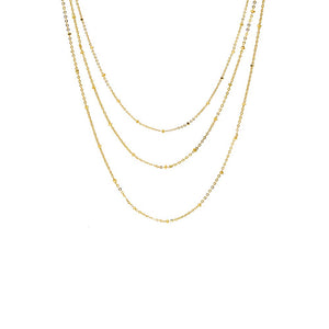 Gold Solid Ball Chain Necklace Combo Set - Adina Eden's Jewels