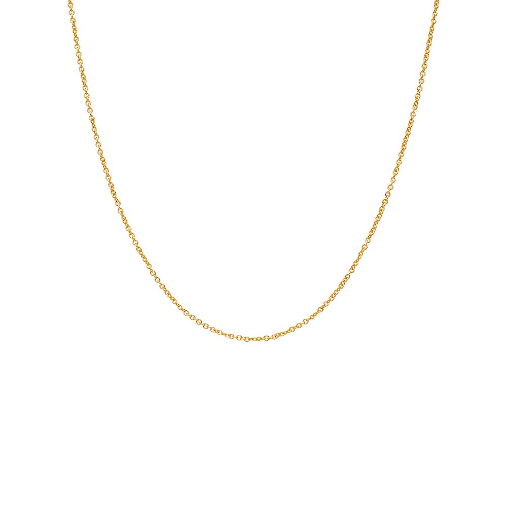 Gold / 14" Dainty Cable Chain Necklace - Adina Eden's Jewels