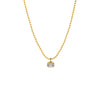 14K Gold / 1CT Lab Grown Diamond Emerald Beaded Bezel Ball Link Necklace 14K - Adina Eden's Jewels