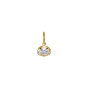 Lab Grown Diamond Oval Bezel Pendant 14K