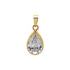 14K Gold / 1CT Lab Grown Diamond Pear Bezel Pendant 14K - Adina Eden's Jewels