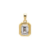 Colored CZ Emerald Bezel Pendant