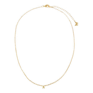 Solid Mini Initial Pendant Necklace - Adina Eden's Jewels