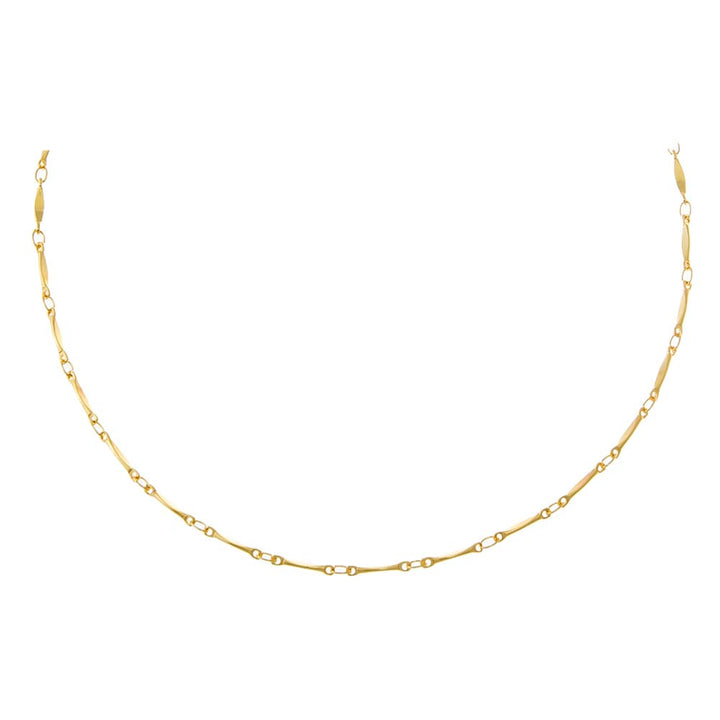 Solid Flat Bar Chain Choker - Adina Eden's Jewels
