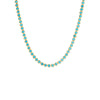 Turquoise Turquoise CZ Bezel Tennis Necklace - Adina Eden's Jewels