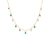 Multi Color Colored CZ Multi Shape Dangling Necklace - Adina Eden's Jewels