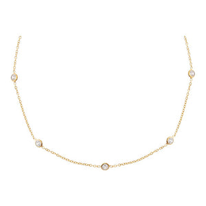 Gold Diamond By The Yard Choker - Adina Eden's Jewels