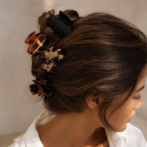 Neutral Classics Mini Claw Clip Set (Tortoise & Black) - Adina Eden's Jewels
