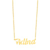  Solid Script Nameplate Necklace 14K - Adina Eden's Jewels