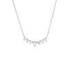 14K White Gold Lab Grown Diamond Large Curved Bar Necklace 14K - Adina Eden's Jewels