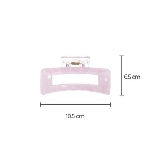 Colored Transparent Rectangle Cutout Claw Clip Combo Set - Adina Eden's Jewels