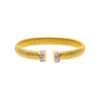 Gold Pave Wide Snake Open Claw Bangle Bracelet - Adina Eden's Jewels