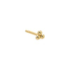 14K Gold / Single Petite Trio Cluster Bead Stud Earring 14K - Adina Eden's Jewels