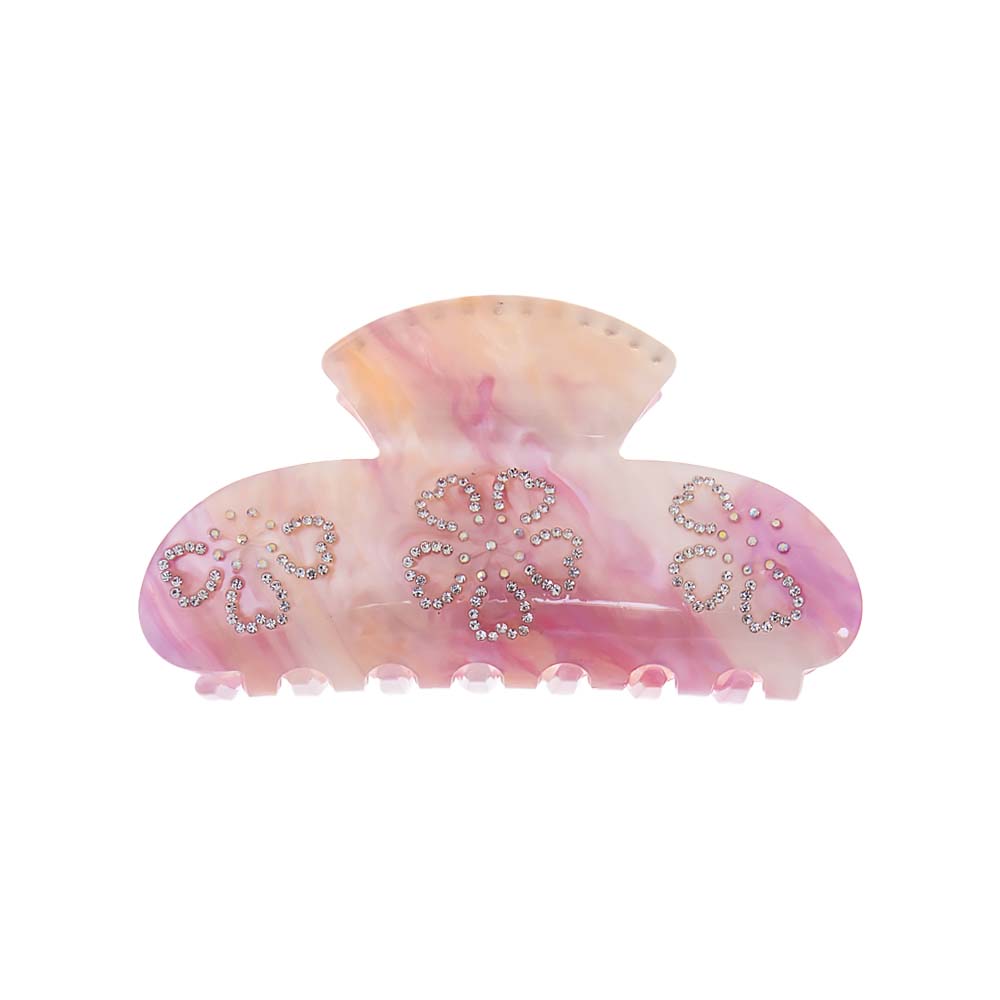 Pink Rhinestone Pink Tie Dye Claw Clip - Adina Eden's Jewels