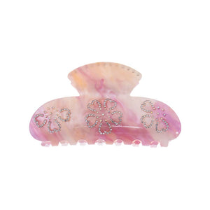 Pink Rhinestone Pink Tie Dye Claw Clip - Adina Eden's Jewels