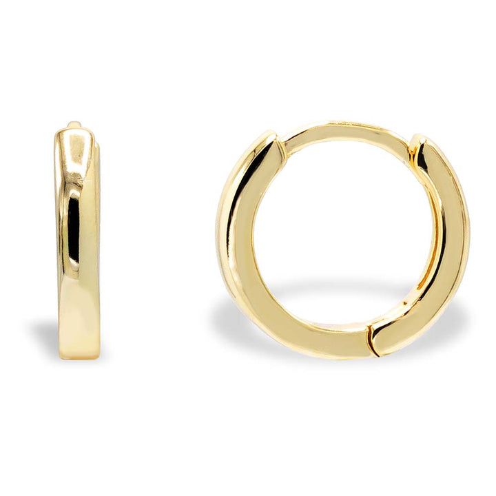 Gold Eden Plain Ring Huggie Earring - Adina Eden's Jewels