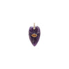 Evil Eye Elongated Heart Natural Stone Pendant