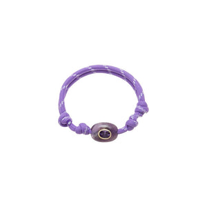 Purple Colored Natural Stone Adjustable Cord Drawstring Bracelet - Adina Eden's Jewels