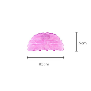 Elongated Translucent Scallop Edge Hair Clip Set - Adina Eden's Jewels