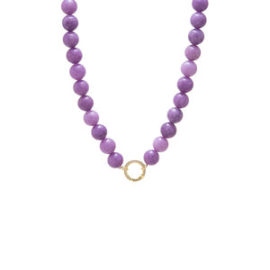 Purple Amathyst Large Bead Clicker Necklace