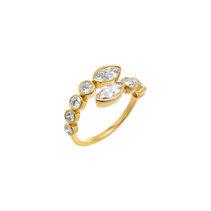 Lab Grown Diamond Round/Marquise Wrap Ring