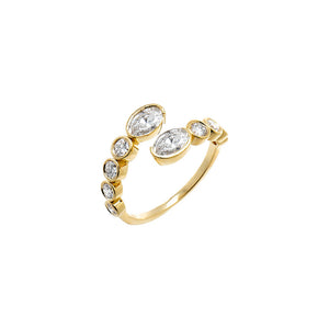 Lab Grown Diamond Round/Oval Wrap Ring
