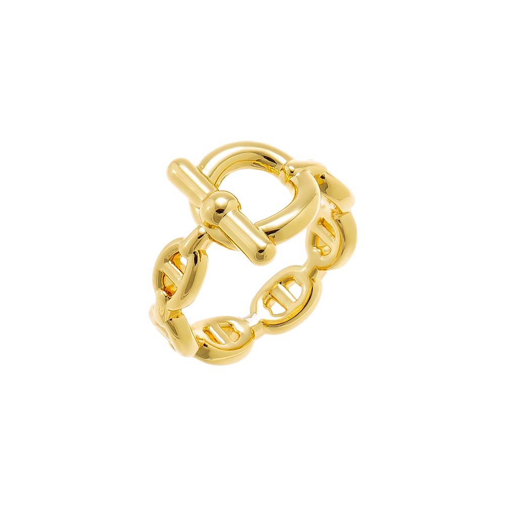 Bold Toggle Chain Link Ring